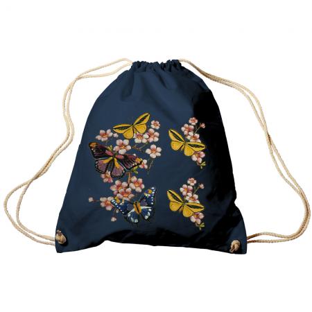 Trend-Bag Turnbeutel Sporttasche Rucksack mit Print -Schmetterlinge - TB65322
