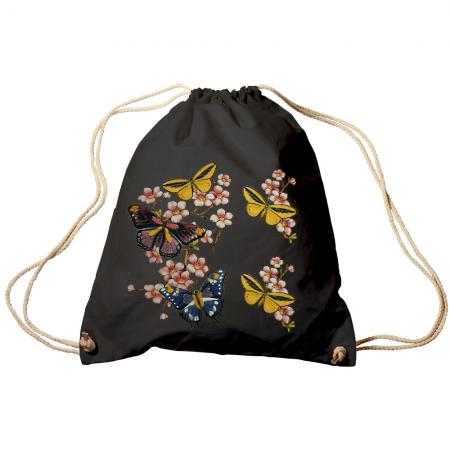 Trend-Bag Turnbeutel Sporttasche Rucksack mit Print -Schmetterlinge - TB65322