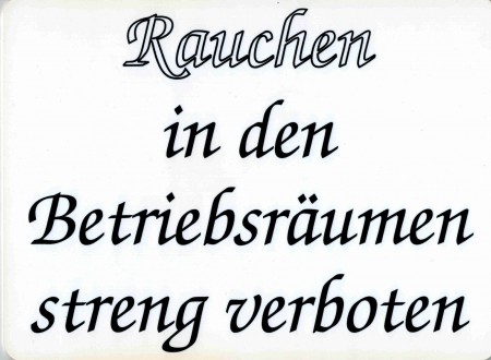 Verbotsschild - RAUCHEN in den Betriebsräumen verboten - 308552 - 27cm x 20 cm