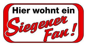 Türschild - Kunstsoffschild - Hier wohnt ein Siegener Fan - 303236