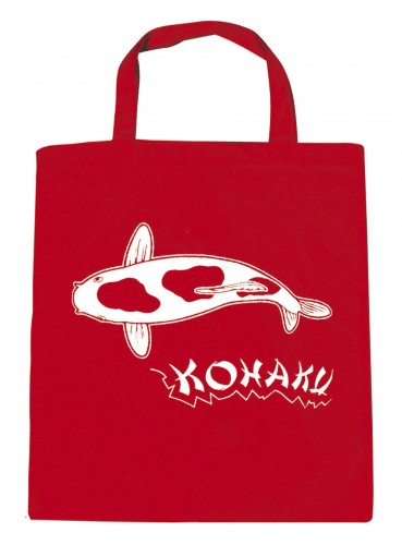 Baumwolltasche mit Print - Koi Kohaku - KO237 rot