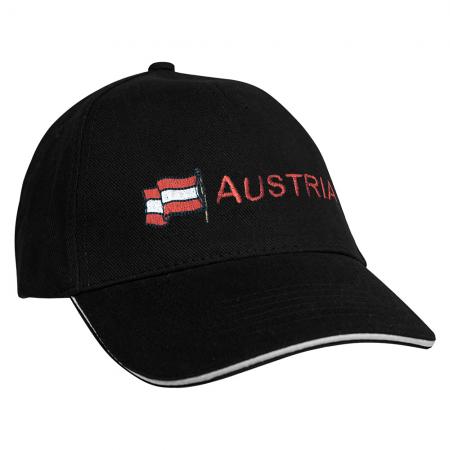 Baseballcap mit Einstickung Fahne Flagge Austria Österreich 68012 versch. Farben