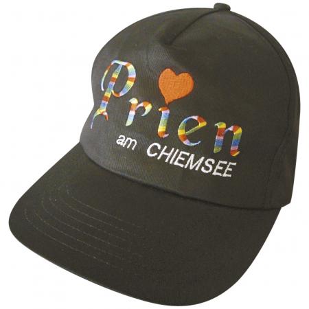 Baseballcap mit Einstickung - PRIEN am CHIEMSEE  - 68023 schwarz