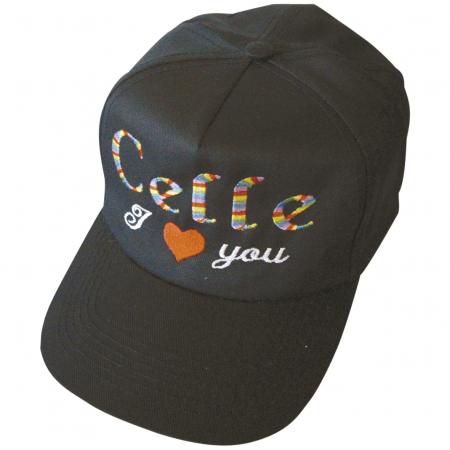 Baseballcap mit Einstickung - Celle I love you - 68052 schwarz