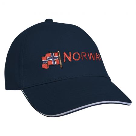 Baseballcap mit Einstickung Norway Norwegen 68059 versch. Farben