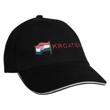 Baseballcap mit Einstickung Kroatien 68072 versch. Farben