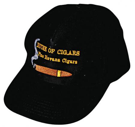 Baseballcap mit Einstikung - House of Cigars..Fine Havana ... Zigarre - 68128 schwarz