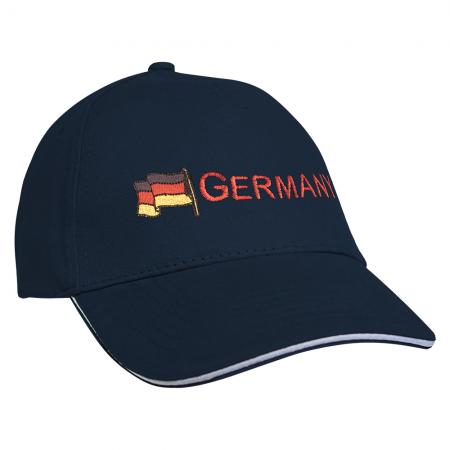 Baseballcap mit Einstickung  Fahne Flagge Germany Deutschland 68130 versch. Farben