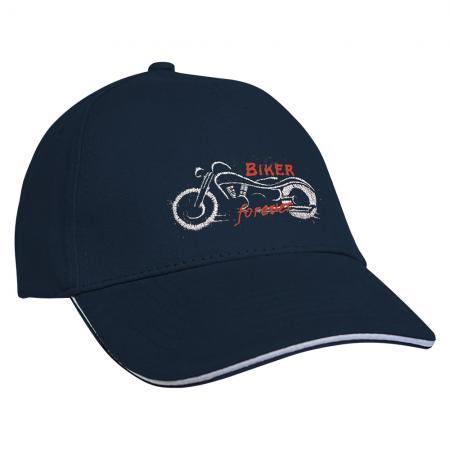 Baseballcap mit Einstickung Biker forever 68188
