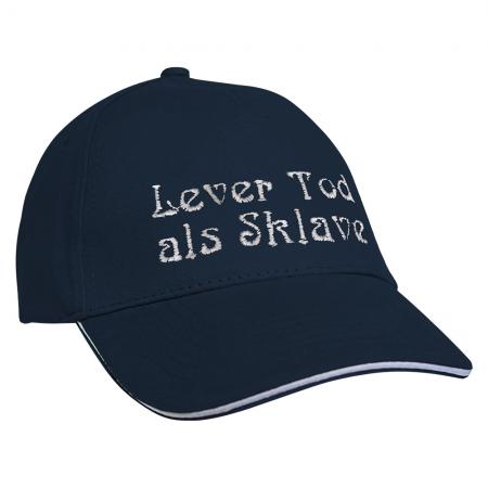 Baseballcap mit Einstickung Lever Tod als Lebendig 68258