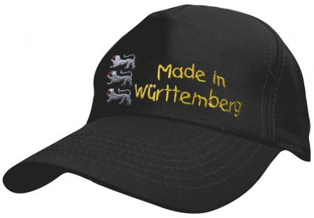 Baseballcap mit Stick - Made in Württemberg - 68395 schwarz