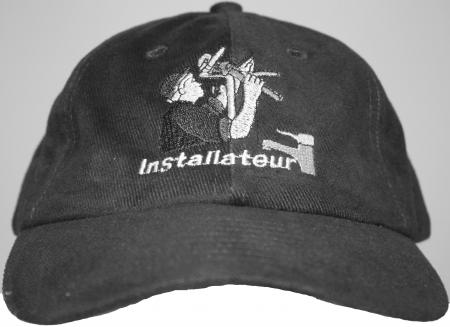 Baseballcap mit Einstickung - Installateur - 68616 schwarz