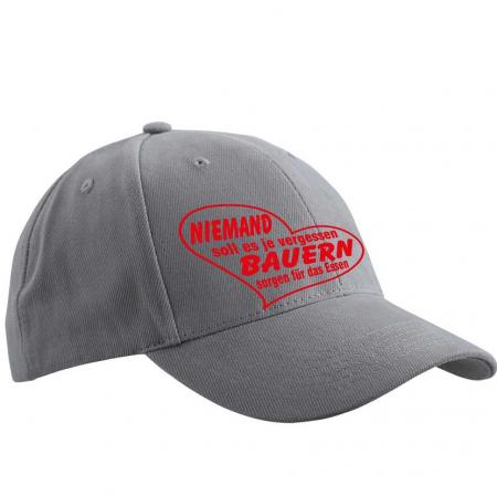 Baseballcap mit Print - Niemand soll es je vergessen Bauern sorgen für das Essen - 69035