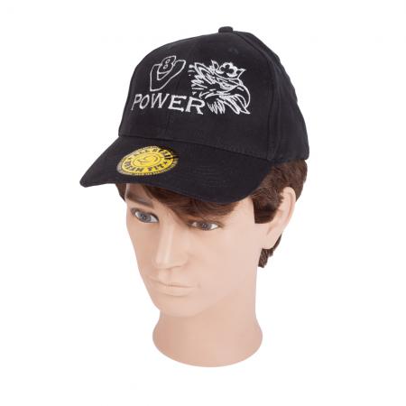Baseballcap mit Einstickung - Trucker Adler - V8 Power - 69230 schwarz