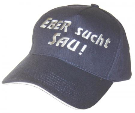 Baseballcap mit Einstickung - Eber sucht Sau - 69703 dunkelblau