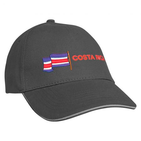 Baseballcap mit Einstickung Fahne Flagge Costa Rica 69992 in vesch. Farben