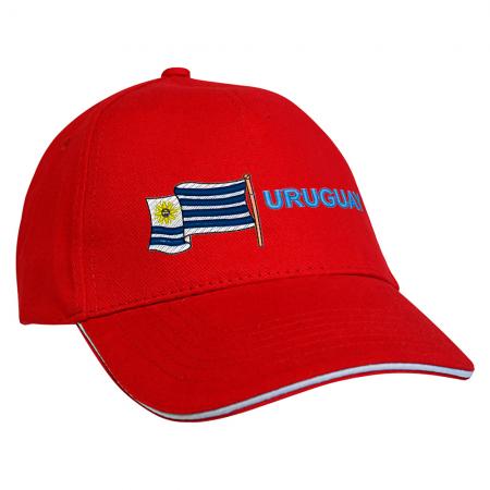 Baseballcap mit Einstickung Fahne Flagge Uruguay 69996  in versch. Farben