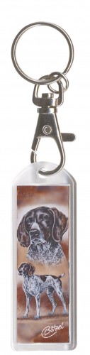 DESIGNER Schlüsselanhänger - Jagdhund - Collection Bötzel - Gr. ca. 70x25mm - 13105
