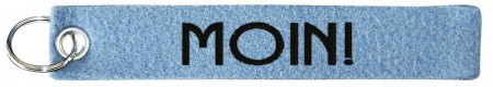 Filz-Schlüsselanhänger mit Stick Moin Gr. ca. 17x3cm 14227 blau