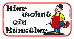 Türschild - Hier wohnt ein Künstler - 308280
