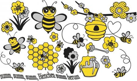 (7467) PVC Applikations- Decor- Set , Größe ca. 42 x 29,7 cm