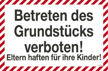 Verbotsschild - Betreten Grundstück verboten - 308632 - Gr. ca. 30 x 20cm