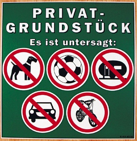 Verbotsschild - PRIVATGRUNDSTÜCK - Gr. ca. 60 x 60 cm - 308851
