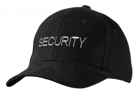 Baseballcap mit Einstickung - Security -  68298 schwarz