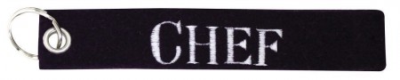 Filz-Schlüsselanhänger mit Stick CHEF Gr. ca. 17x3cm 14157 schwarz