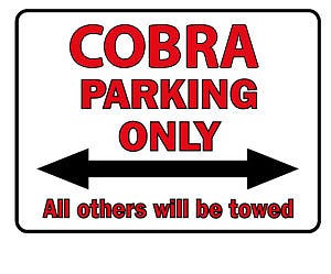 Parkschild - Cobra Parking Only - 308835 - Gr. 40 x 30 cm