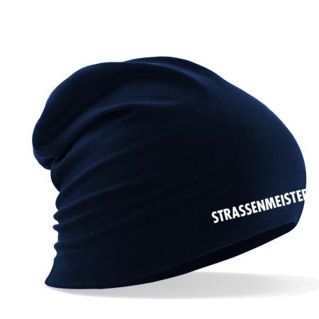 Longbeanie Slouch-Beanie Sommerbeanie mit Textildruck - STRASSENMEISTER - SB55001