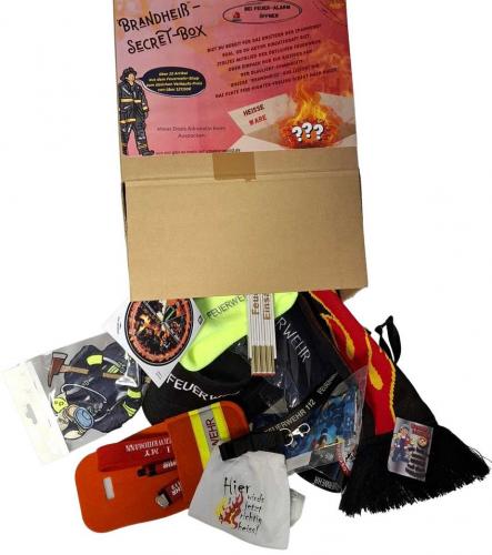 MYSTERY-BOX Brandheiß-Secret-Box für Feuerwehr-Freunde - Neuware - 15 Artikel - 80505