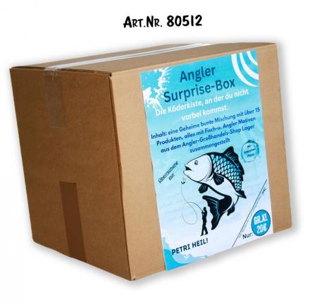 MYSTERY-BOX Überraschungsbox für Angler - Neuware - 15 Artikel - 80512