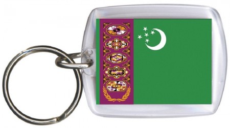 Schlüsselanhänger Anhänger - TURKMENISTAN - Gr. ca. 4x5cm - 81174 - Keyholder WM Länder