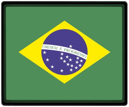 Mousepad Mauspad mit Motiv - Brasilien Fahne - 82029 - Gr. ca. 24  x 20 cm