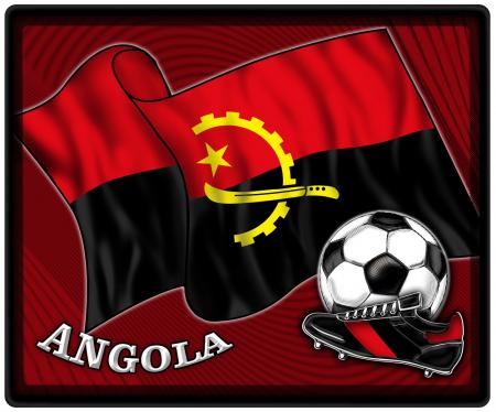 Mousepad Mauspad - Angola Fahne Fußball - 83012 Gr. 24 x 20cm