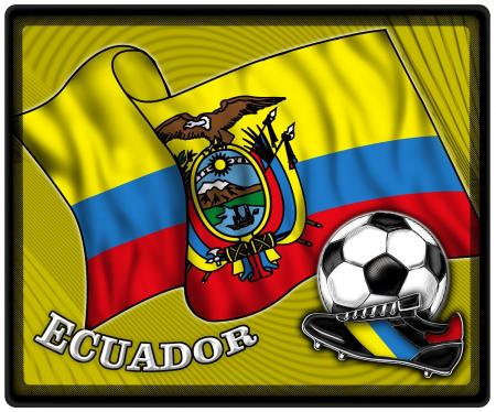 Mousepad Mauspad Länderfahne - Ecuador Fußball - 83044 Gr. 24 x 20cm