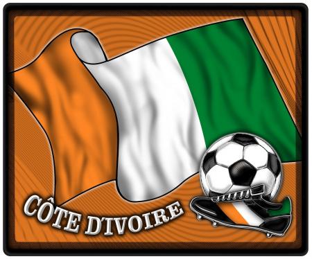 Mousepad Mauspad Fahne - Elfenbeinküste Fußball - 83046 Gr. 24  x 20cm