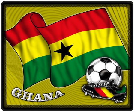 Mousepad Mauspad - Ghana Fahne Fußball - 83054 Gr. 24 x 20cm