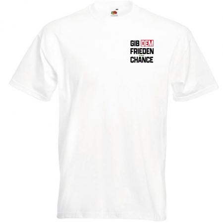 T-Shirt mit Vorder- und Rückenprint - Gib dem Frieden eine Chance - 85202 Gr. S-2XL