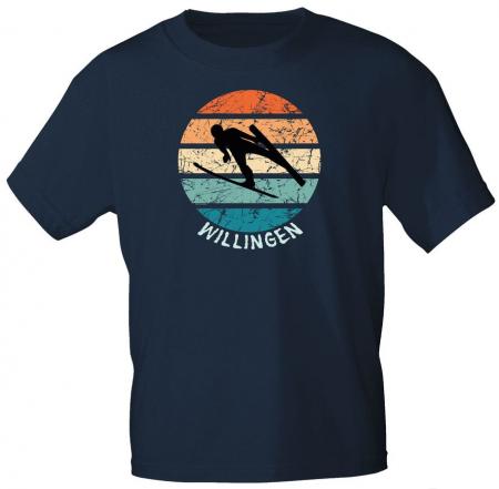 T-Shirt mit Print - Skispringen Willingen - 85211 Royalblau Gr. S-2XL