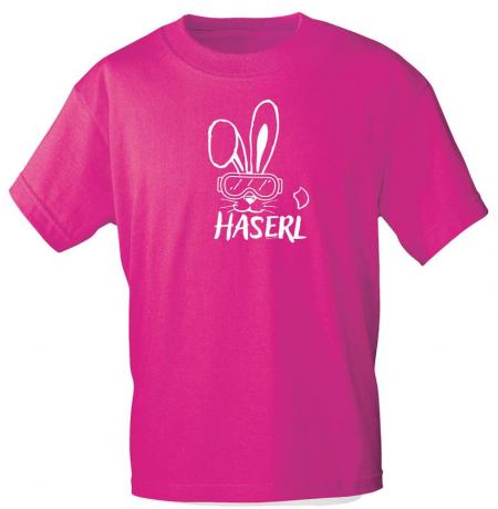 T-Shirt mit Print - Ski Haserl - 85214 Pink Gr. S - 2XL