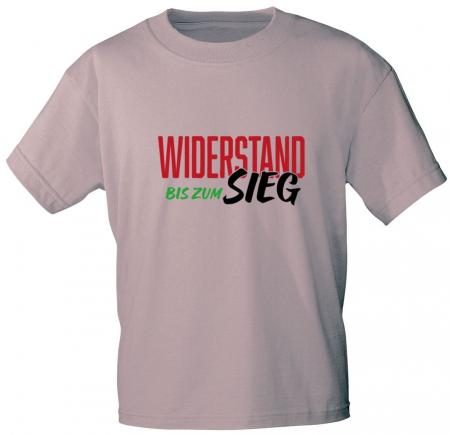 T-Shirt mit Print Textildruck - WIDERSTAND bis zum Sieg - 85237 Mauve Gr. S-2XL