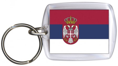 Schlüsselanhänger Anhänger - SERBIEN - Gr. ca. 4x5cm - 81146 - Keyholder WM Länder