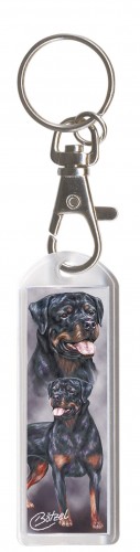 DESIGNER Schlüsselanhänger - 2 Rottweiler - Collection Bötzel - Gr. ca. 70x25mm - 13114
