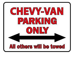 Parkschild - Chevy-Van Parking Only - 308829 - Gr. 40 x 30 cm