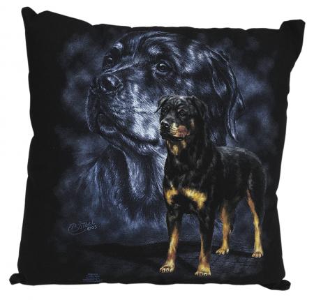 Deko- Kissen aus der ©Kollektion Bötzel - Rottweiler - Größe ca. 40 x 40 cm - 09115 - Autokissen Dekokissen