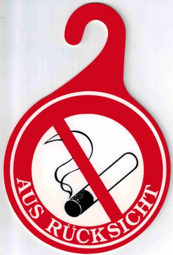 Hinweisschild für Rückspiegel Auto - NICHT RAUCHEN - Gr. 15x10 cm - 308046