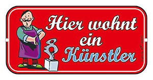 Türschild - Hier wohnt ein Künstler - 308281