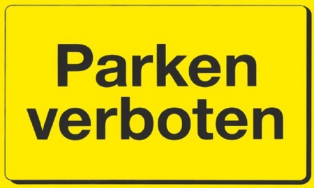 Verbotsschild - Parken verboten - Gr. ca. 25 x 15 cm - 308433